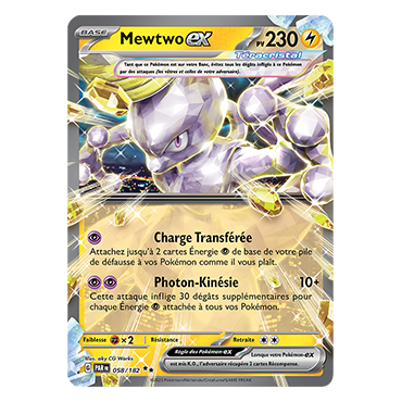 Mewtwo, carte Double rare de Faille Paradoxe