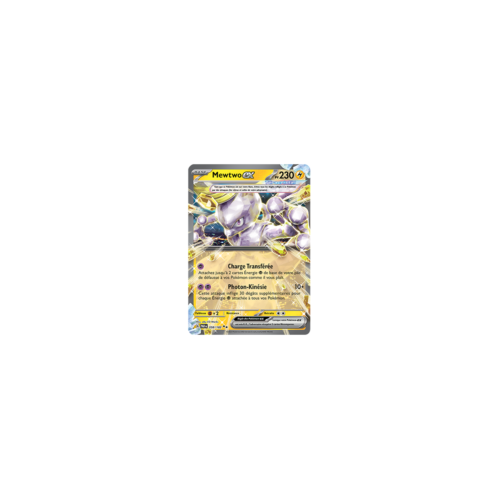 Mewtwo, carte Double rare de Faille Paradoxe