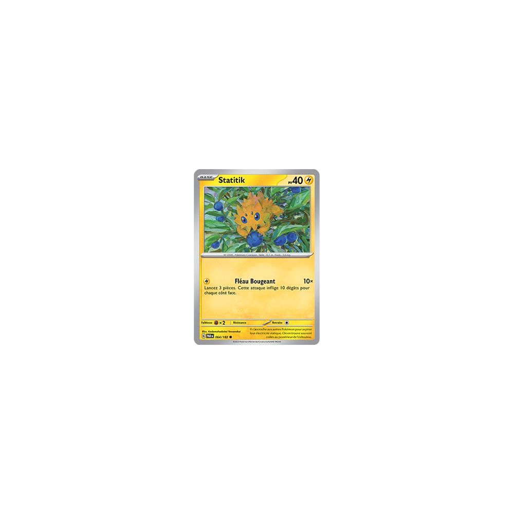 Carte Statitik - Commune (Brillante) de Pokémon 064/182