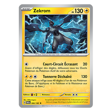 Carte Zekrom - Rare (Brillante) de Pokémon 066/182