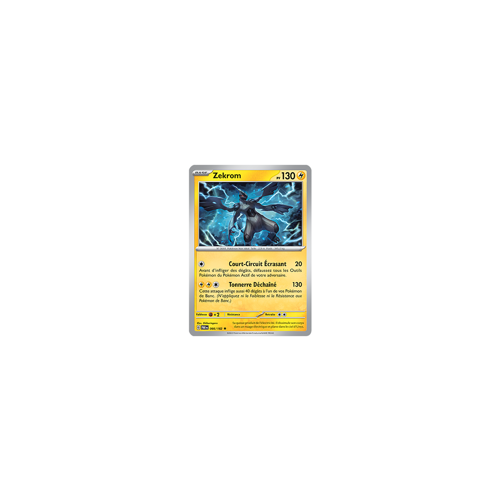 Carte Zekrom - Rare (Brillante) de Pokémon 066/182