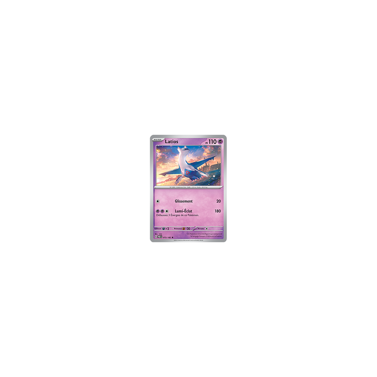 Carte Latios - Rare (Brillante) de Pokémon 073/182