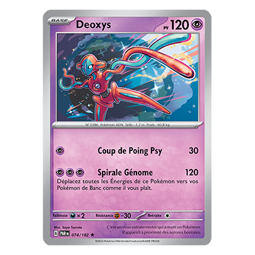 Deoxys 074/182 : Rare (Brillante) de Pokémon Faille Paradoxe