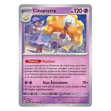 Carte Cléopsytra - Rare (Brillante) de Pokémon 081/182