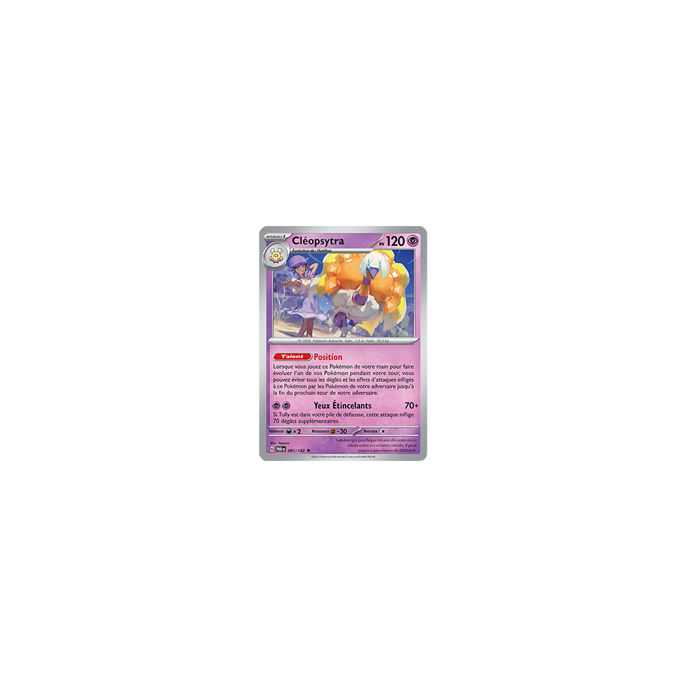 Carte Cléopsytra - Rare (Brillante) de Pokémon 081/182