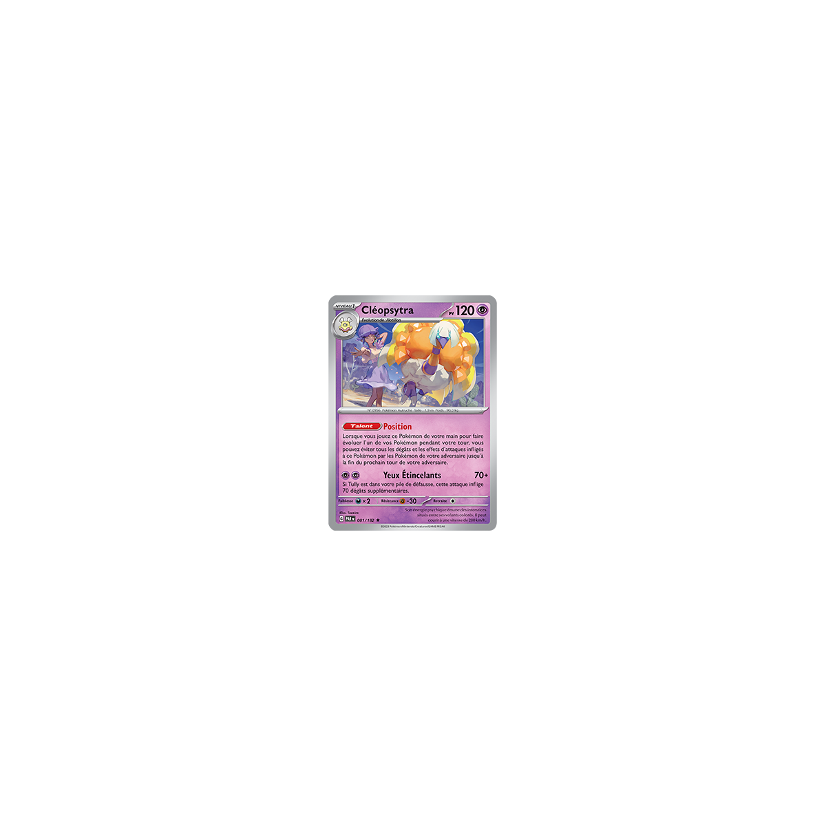 Carte Cléopsytra - Rare (Brillante) de Pokémon 081/182