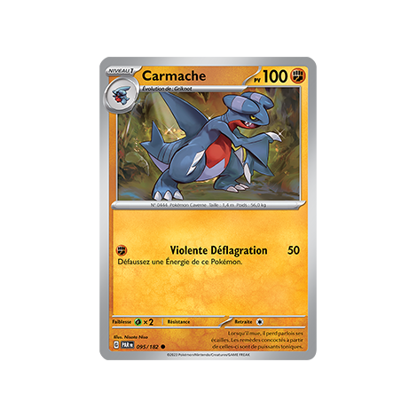 Carmache 095/182 : Commune (Brillante) de Pokémon Faille Paradoxe