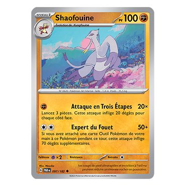 Shaofouine 097/182 : Peu commune (Brillante) de Pokémon Faille Paradoxe