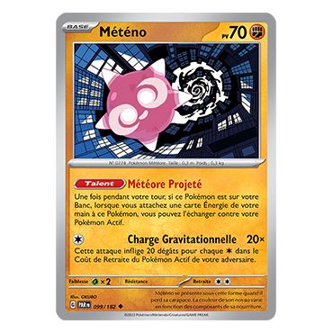 Carte Météno - Peu commune (Brillante) de Pokémon 099/182