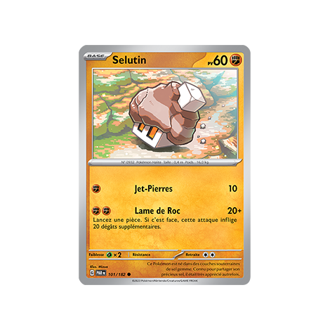 Carte Selutin - Commune (Brillante) de Pokémon 101/182