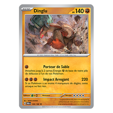 Dinglu 109/182 : Rare (Brillante) de Pokémon Faille Paradoxe