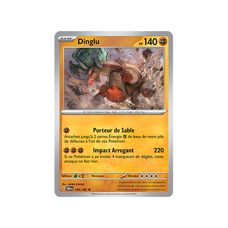 Dinglu 109/182 : Rare (Brillante) de Pokémon Faille Paradoxe