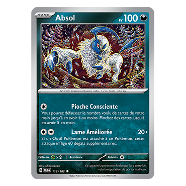 Absol, carte Peu commune (Brillante) de Faille Paradoxe