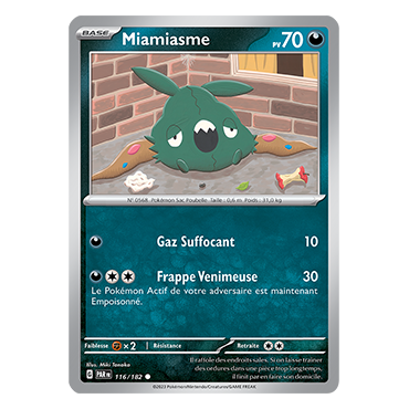 Miamiasme 116/182 : Commune (Brillante) de Pokémon Faille Paradoxe