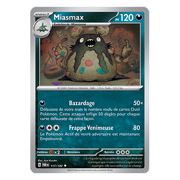 Carte Miasmax - Peu commune (Brillante) de Pokémon 117/182