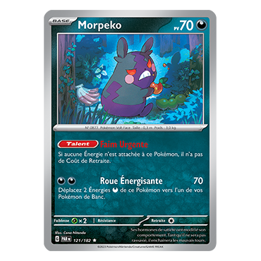 Morpeko 121/182 : Rare (Brillante) de Pokémon Faille Paradoxe