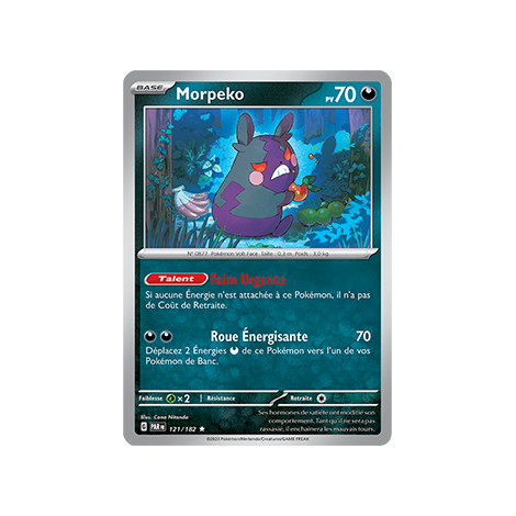 Morpeko 121/182 : Rare (Brillante) de Pokémon Faille Paradoxe