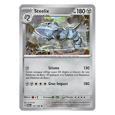 Steelix, carte Rare (Brillante) de Faille Paradoxe