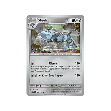 Steelix, carte Rare (Brillante) de Faille Paradoxe