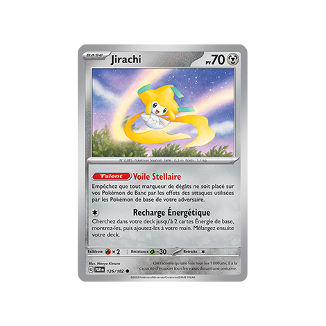 Jirachi 126/182 : Commune (Brillante) de Pokémon Faille Paradoxe