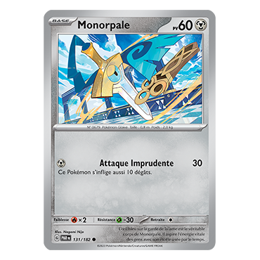 Monorpale 131/182 : Commune (Brillante) de Pokémon Faille Paradoxe