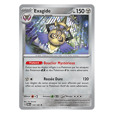 Carte Exagide - Rare (Brillante) de Pokémon 134/182