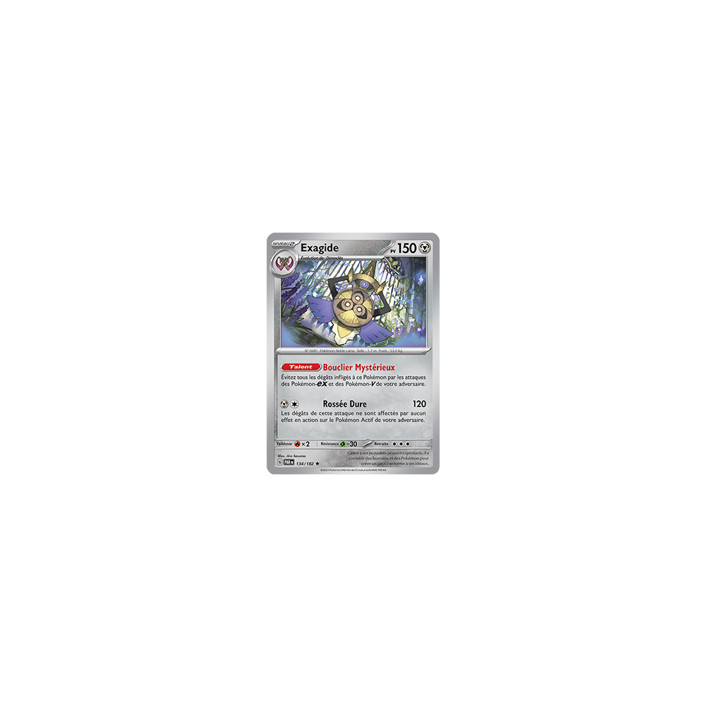 Carte Exagide - Rare (Brillante) de Pokémon 134/182