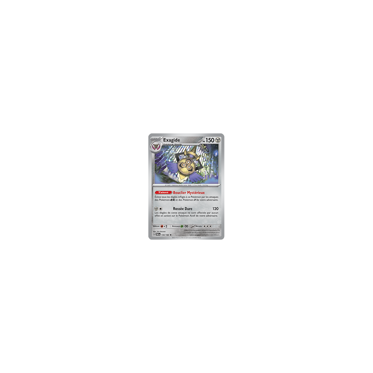 Carte Exagide - Rare (Brillante) de Pokémon 134/182