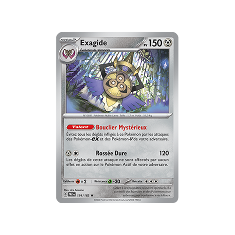 Carte Exagide - Rare (Brillante) de Pokémon 134/182