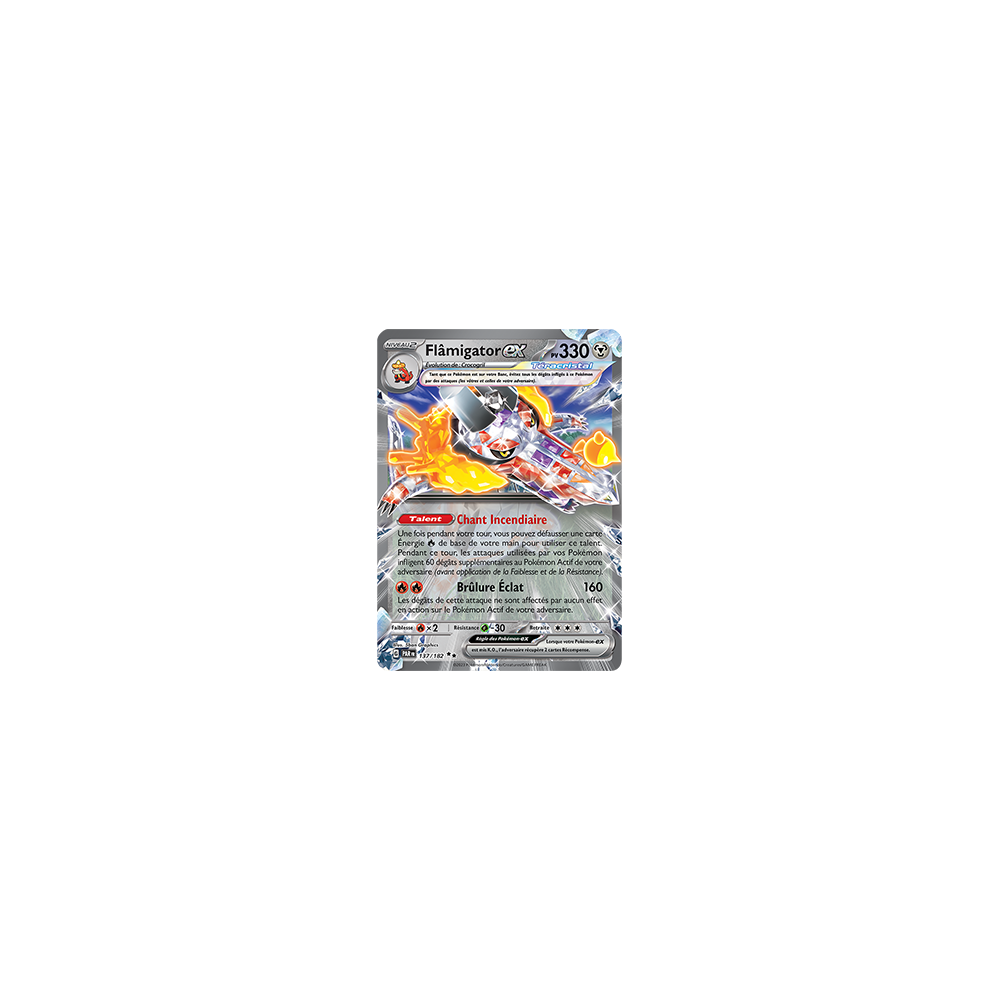 Flâmigator 137/182 : Double rare de Pokémon Faille Paradoxe