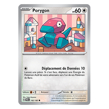 Porygon 142/182 : Commune (Brillante) de Pokémon Faille Paradoxe