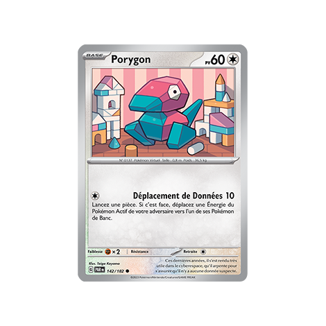 Porygon 142/182 : Commune (Brillante) de Pokémon Faille Paradoxe