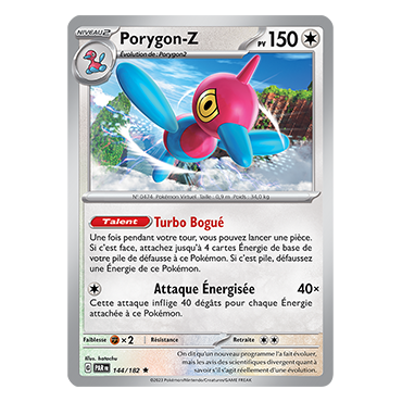 Carte Porygon-Z - Rare (Brillante) de Pokémon 144/182