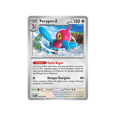 Carte Porygon-Z - Rare (Brillante) de Pokémon 144/182