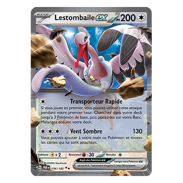 Carte Lestombaile - Double rare de Pokémon 156/182