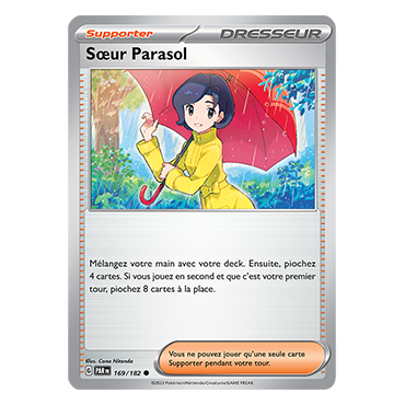 Carte Sœur Parasol - Peu commune (Brillante) de Pokémon 169/182