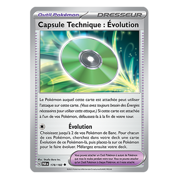 Capsule Technique : Évolution 178/182 : Peu commune (Brillante) de Pokémon Faille Paradoxe