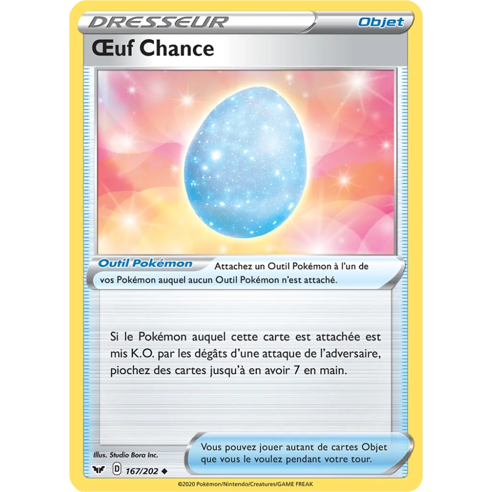Œuf Chance 167/202 : Joyau Peu commune (Brillante) de l'extension Pokémon Épée et Bouclier