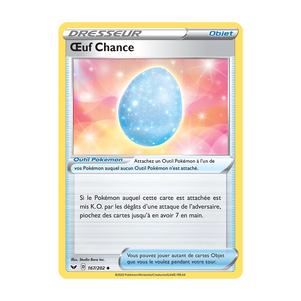Œuf Chance 167/202 : Joyau Peu commune (Brillante) de l'extension Pokémon Épée et Bouclier