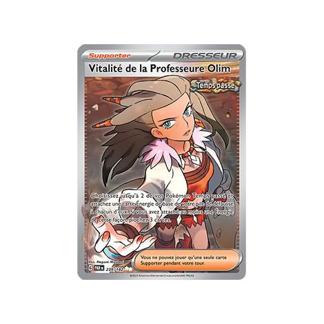 Carte Vitalité de la Professeure Olim - Ultra rare de Pokémon 239/182