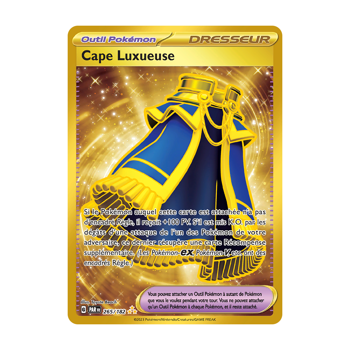 Cape Luxueuse 265/182 : Hyper rare de Pokémon Faille Paradoxe