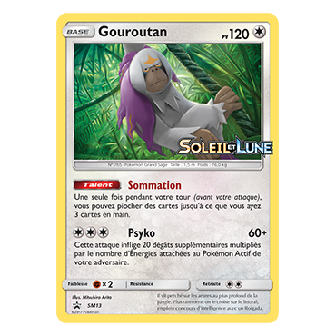 Carte Gouroutan - de Pokémon SM13
