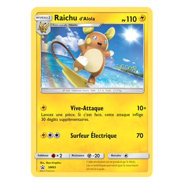 Raichu d'Alola SM65 : - de Pokémon Promo SM (Soleil et Lune)