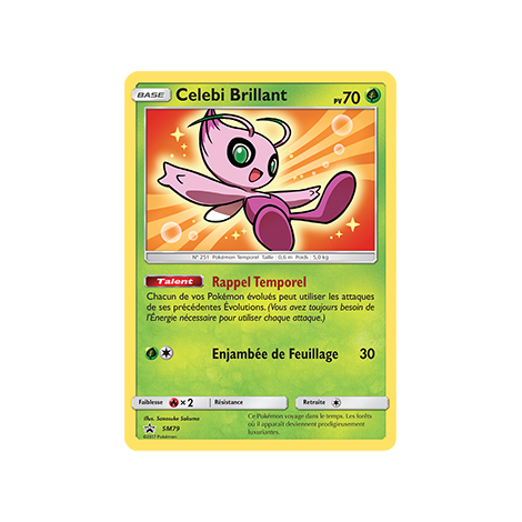 Carte Celebi Brillant - de Pokémon SM79