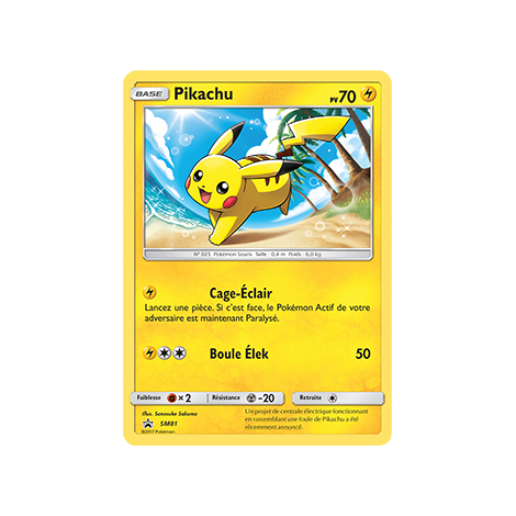 Pikachu, carte - de Promo SM (Soleil et Lune)