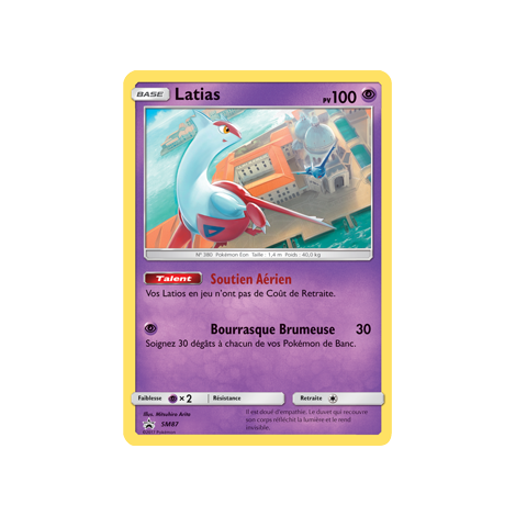 Latias SM87 : - de Pokémon Promo SM (Soleil et Lune)