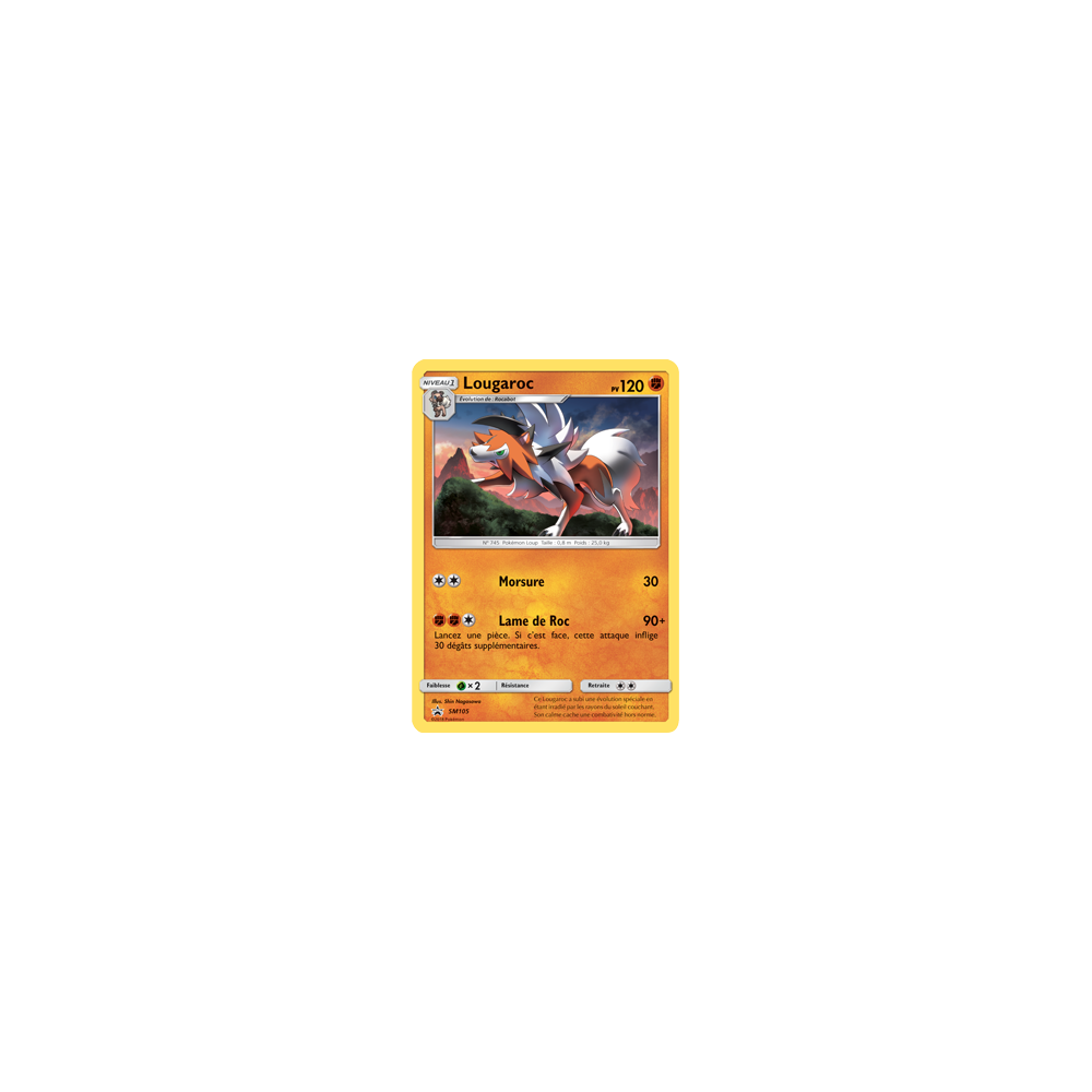 Lougaroc SM105 : - de Pokémon Promo SM (Soleil et Lune)