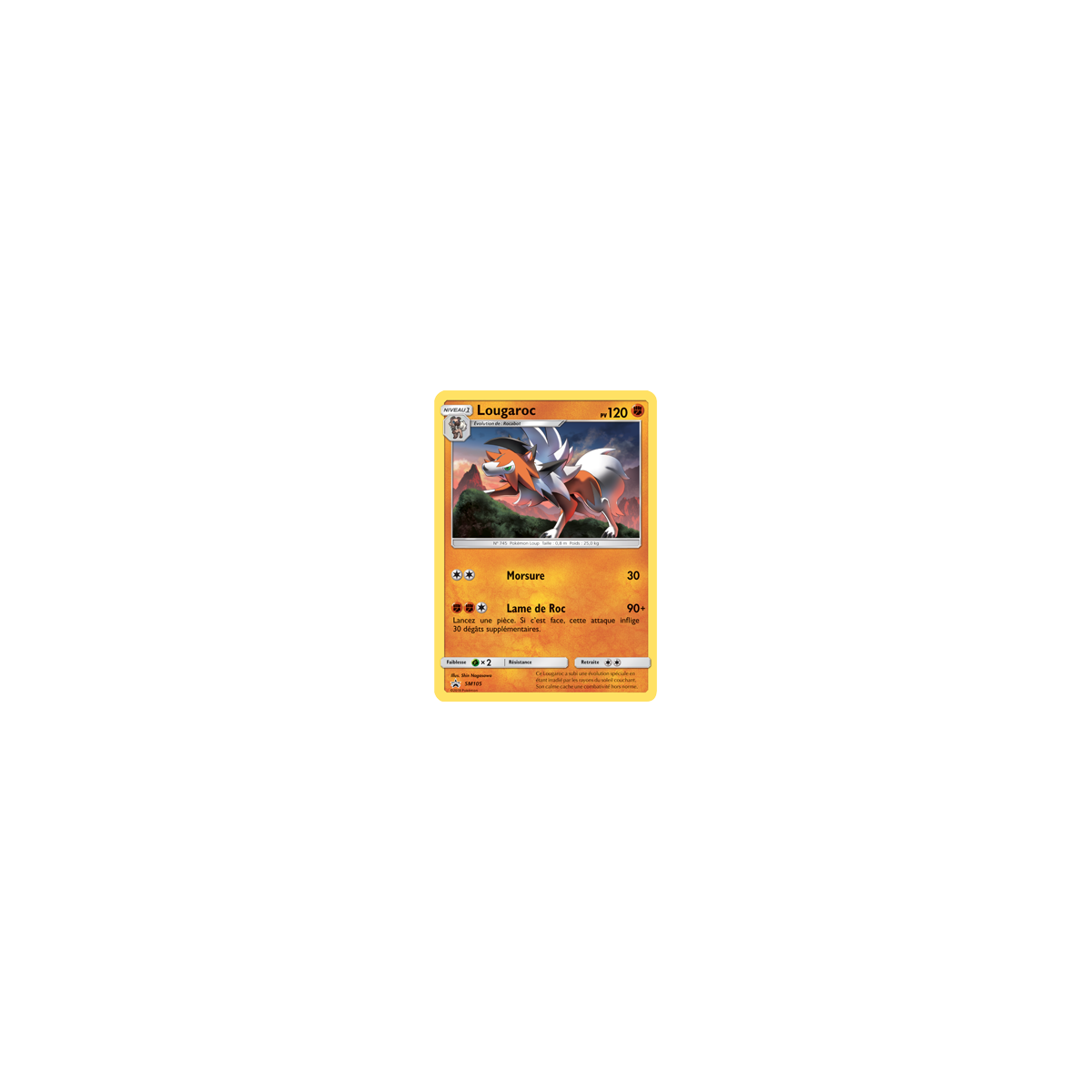 Lougaroc SM105 : - de Pokémon Promo SM (Soleil et Lune)