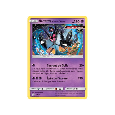 Necrozma Ailes de l'Aurore SM106 de Pokémon Promo SM (Soleil et Lune)