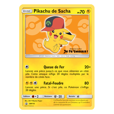 Carte Pikachu de Sacha - de Pokémon SM110